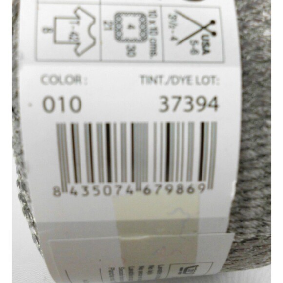 Katia Acuario Yarn Lot of 5 Grey Gray #010 Viscose - Picture 4 of 4